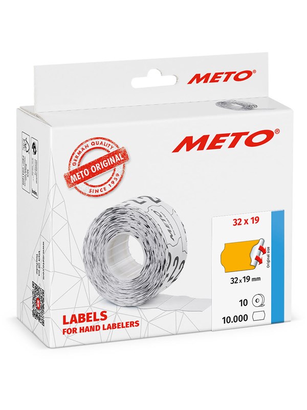 METO Price labels 32x19 flour orange 10 rls/1000