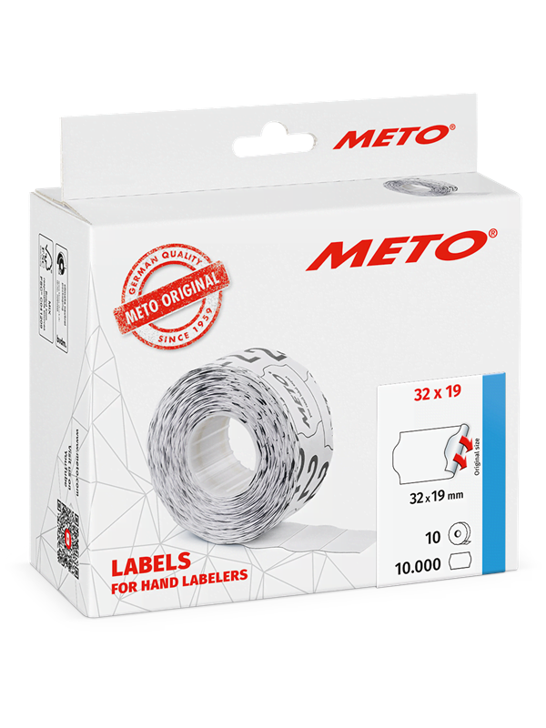 METO Price labels 32x19 white 10 rls/1000