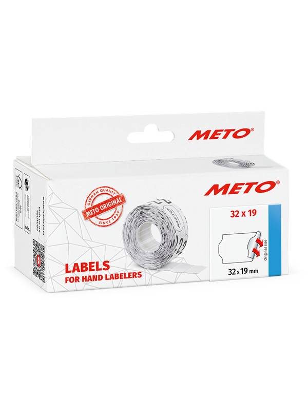 METO Price labels 32x19 white 5 rls/1000