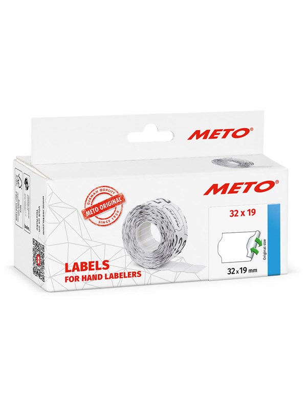 METO Price labels 32x19 white remov.5 rls/1000