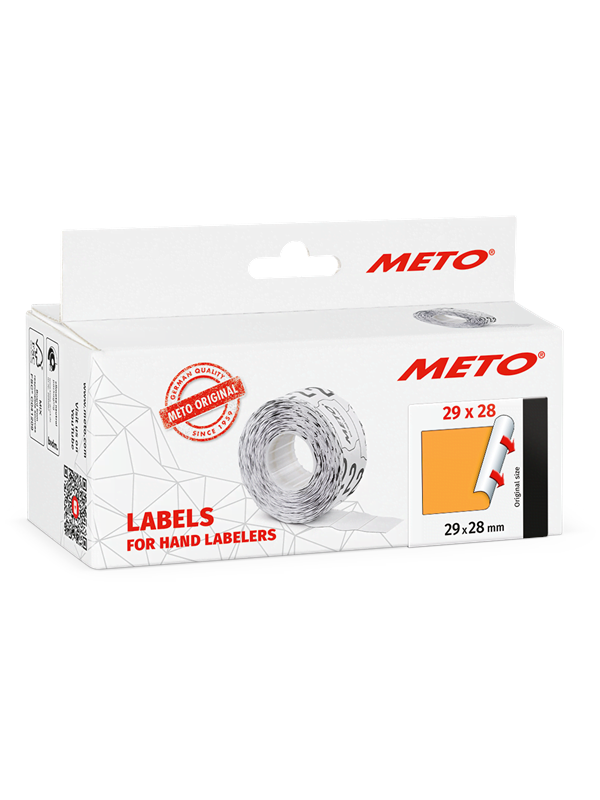 METO Price labels 29x28 flour orange 5 rls/1000