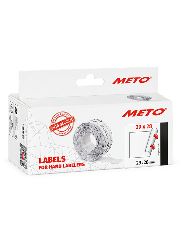 METO Price labels 29x28 white 5 rls/1000