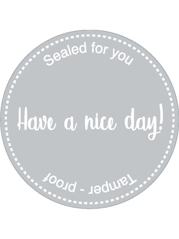 METO Sealing secure label Ø80mm grey