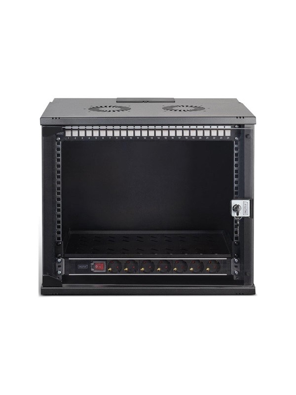 Digitus DN-49205-SET 19inch-patchkast (b x h x d) 540 x 460 x 400 mm 9 HE Zwart