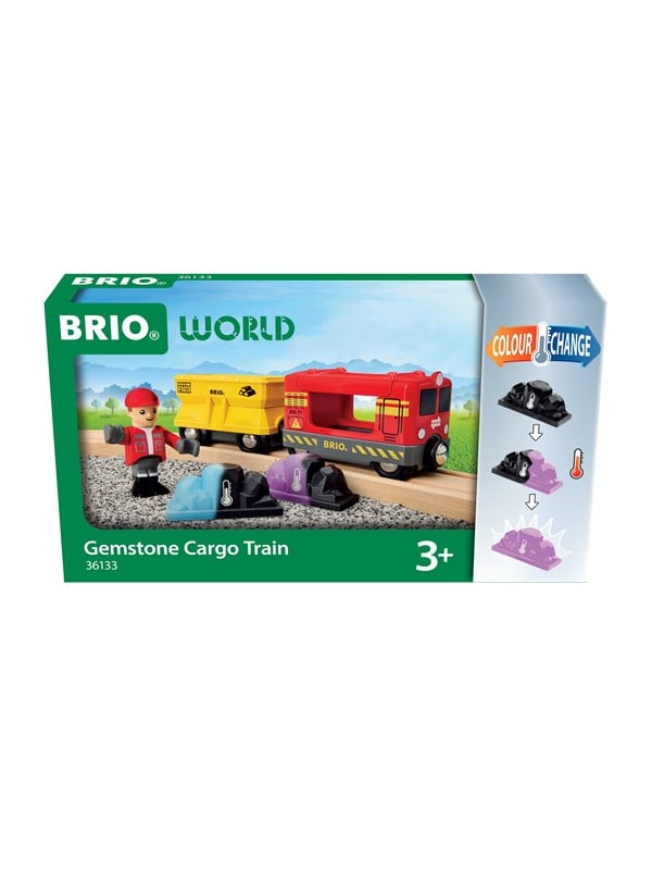 Güterzug mit Farbwechsel-Zubehör / Spielzeug-Eisenbahn - Edelstein mit Farbwechsel bei Kälte / Wärme / Zug für Kinder ab 3 Jahren