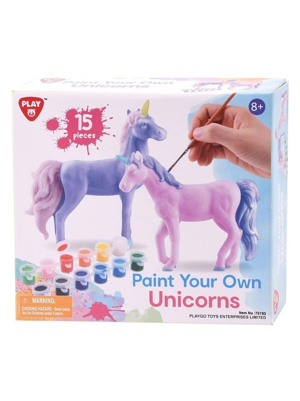 Playgo Eenhoorn knutselset schilderen - creatieve unicorn set 15-delig.