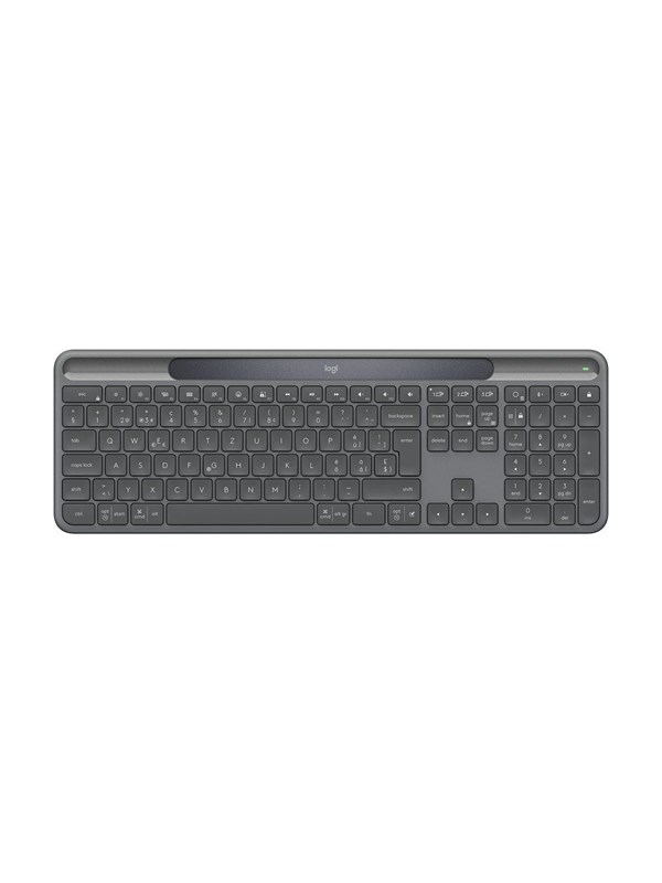 Logitech K980 Signature Slim Solar+ for Business - Toetsenbord - Zwitsers - Grijs
