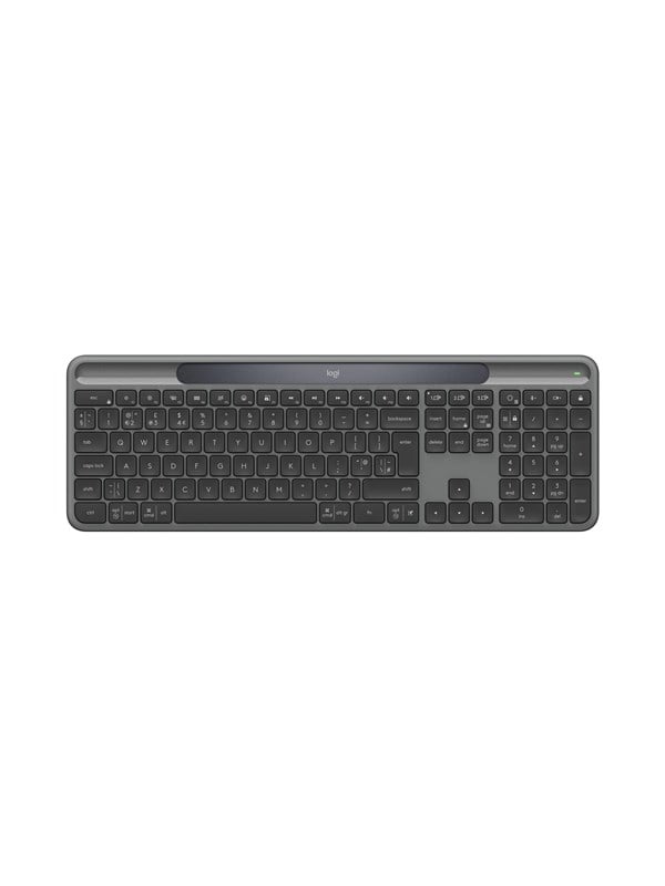 Logitech K980 Signature Slim Solar+ for Business - Toetsenbord - Engels (VK) - Grijs