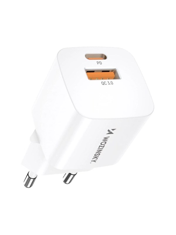 Wozinsky CMWCW 20W USB-C / USB-A wall charger - white