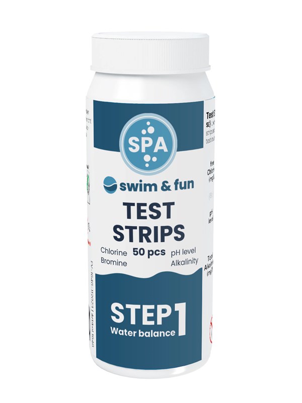 Swim & Fun Teststrips Spa pH/Chloride/Broom/Alkaliniteit, 50 stuks