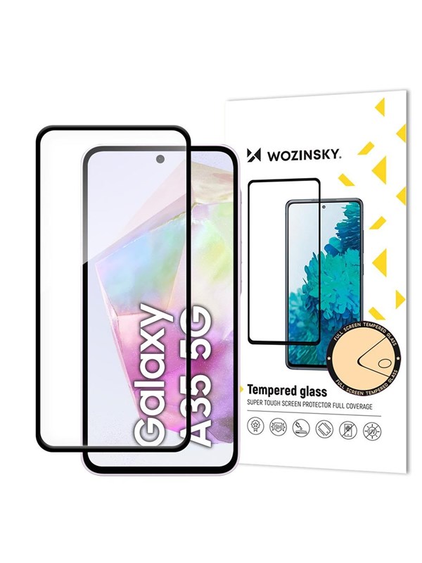 Wozinsky Full Glue Tempered Glass Tempered Glass for Samsung Galaxy A35 with Black Frame