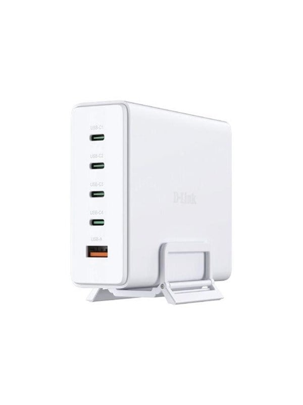 D-Link DCF-241 power adapter - GaN - + AC power adapter - 4 x USB-C USB Type A - 240 Watt