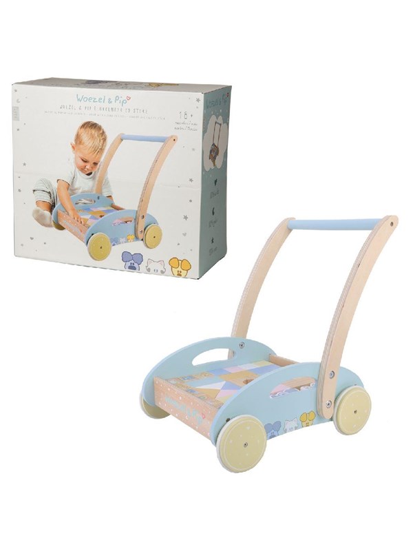 Rubo Toys Woezel en Pip Baby Block Cart Walker