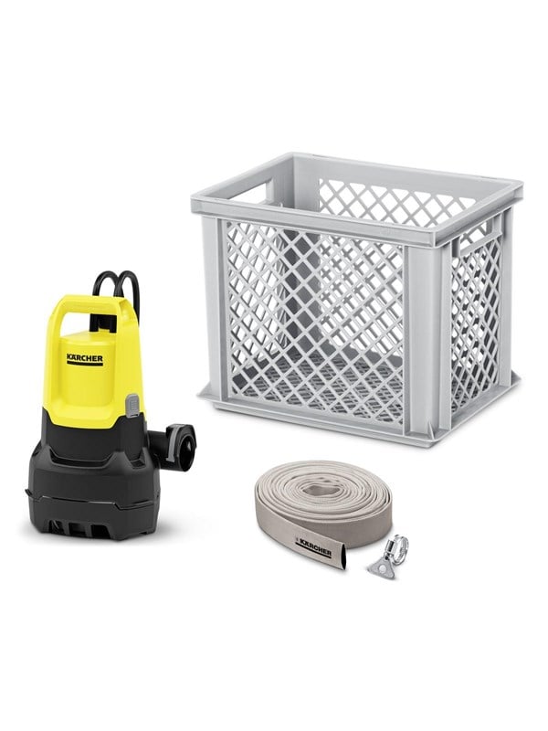 Kärcher SP 16.000 Flood Box vuilwater Dompelpomp - Wateropbrengst 16000 l/u - Vlakafszuiging tot 25 mm - Korrelgrootte max. 20 mm - Inclusief box en 10 m slang