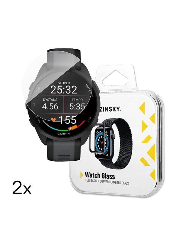Wozinsky Full Glue Tempered Glass for Garmin Forerunner 165 (2 pcs)