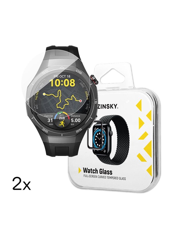 Wozinsky Full Glue Tempered Glass for Huawei Watch GT 5 / GT 5 Pro / GT 4 / GT 4 Pro / GT 3 / GT 3 Pro 42mm (2 pcs)