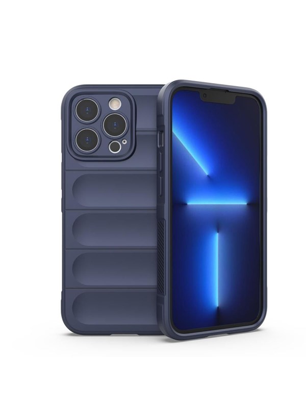 Hurtel Magic Shield Case - iPhone 13 Pro Flexible Armored Cover Dark Blue