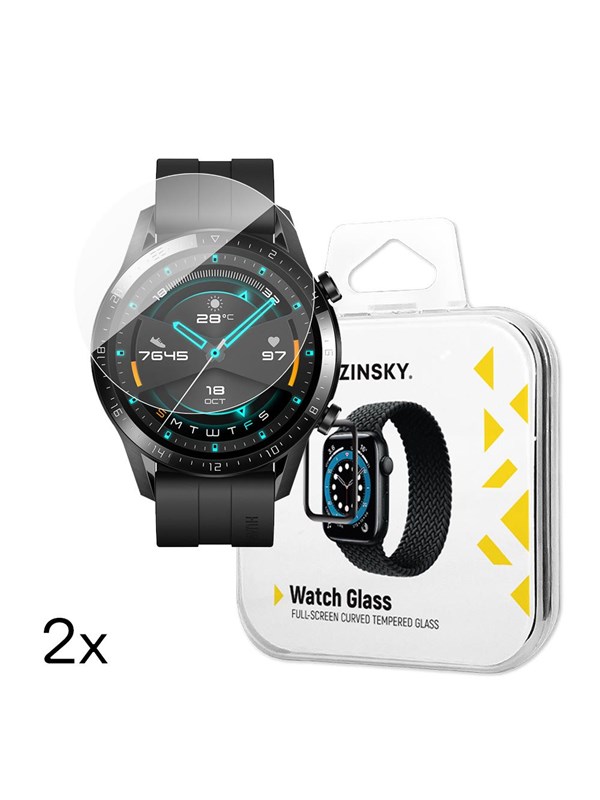 Wozinsky Full Glue Tempered Glass for Huawei Watch GT 2 / GT 2 Pro 42mm (2 pcs)