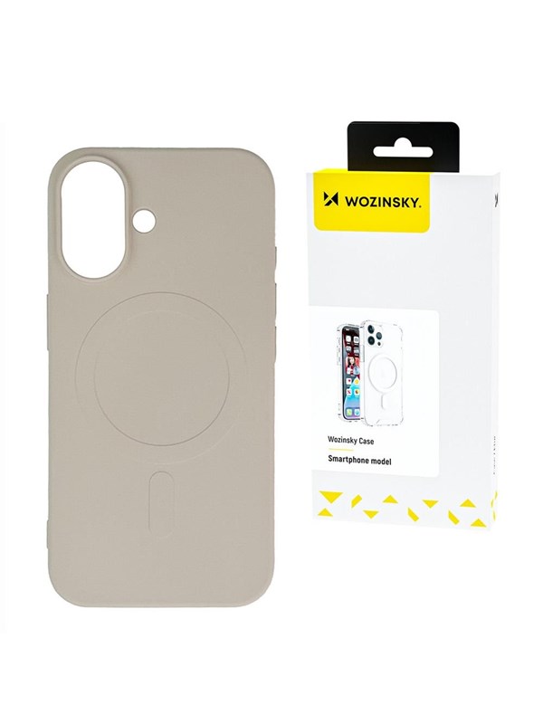 Wozinsky Silicone Magnetic Case Magsafe for Samsung Galaxy S25 Ultra - Beige