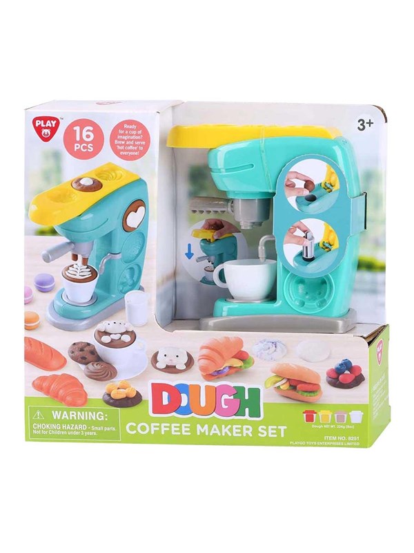Playgo koffiezetapparaat klei speelset - 4 kleipotjes - creatief speelgoed.