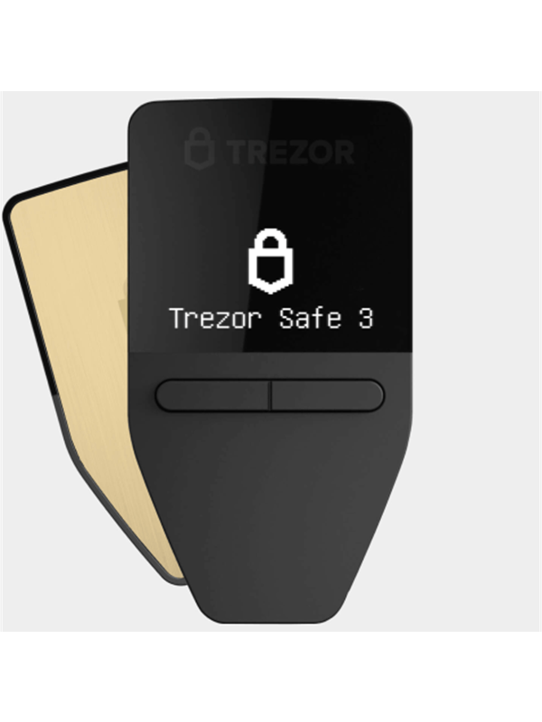 Trezor Safe 3 - Crypto hardware wallet - Solar Gold