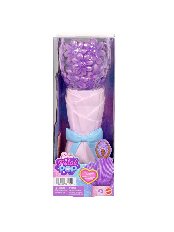Barbie Petal Pop Geparfumeerde Modepop - Paarse Jurk