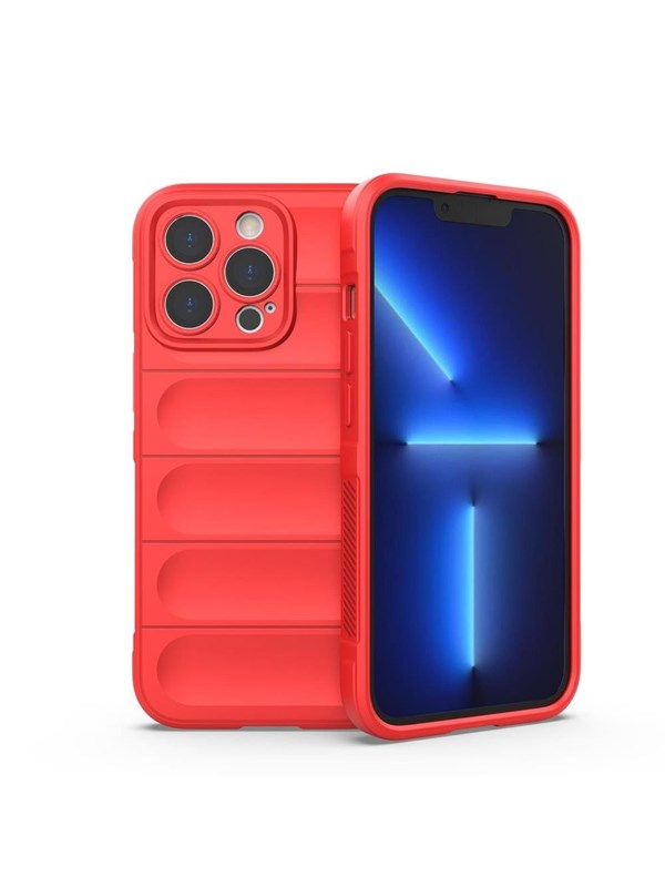 Hurtel Magic Shield Case for iPhone 13 Pro Max Flexible Armored Cover Red
