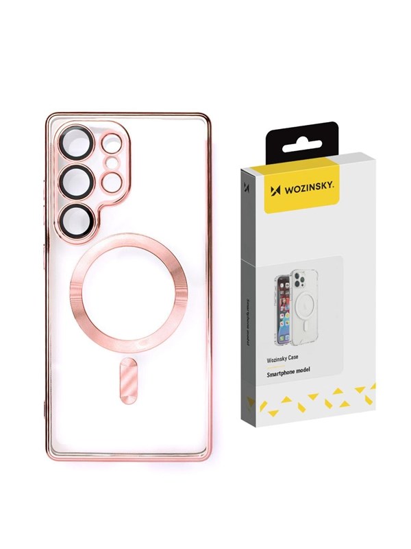 Wozinsky Electroplated Case with Magsafe for Samsung Galaxy S25+ - Pink
