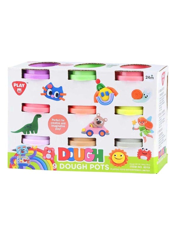 Playgo Clay Set 9 Neon Colors - 9x56gram