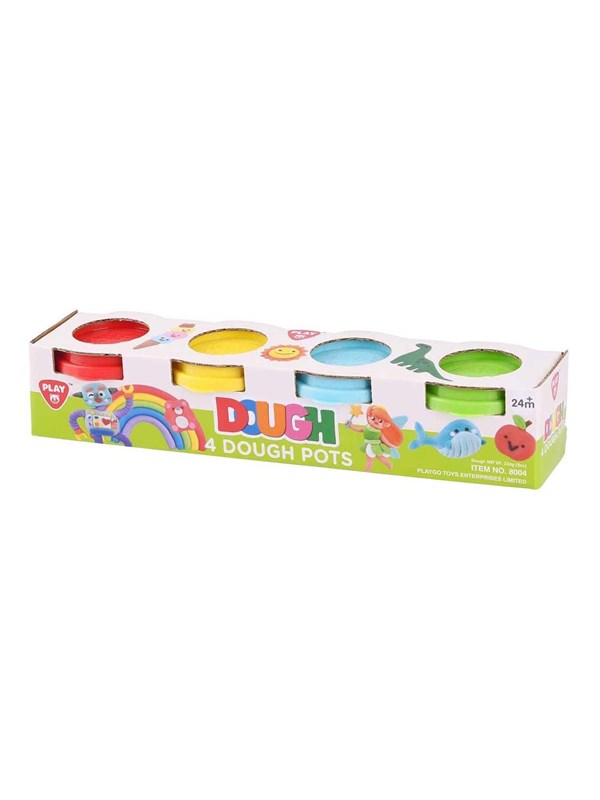 Playgo Clay Set 4 Colors - 4x56gram