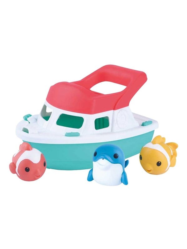 Playgo badspeelgoed boot met spuitfiguurtjes voor sensorisch spel.