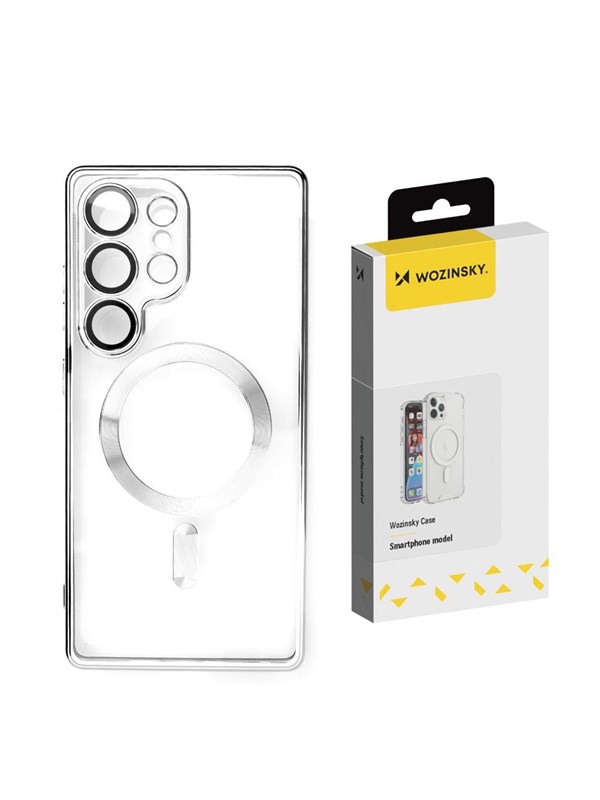 Wozinsky Electroplated Magsafe Case for Samsung Galaxy S24 FE - Silver
