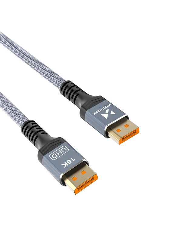 Wozinsky WPS-16AYL3S DisplayPort 2.1 Certified VESA 80Gbps 16K@60Hz 8K@120Hz 4K@240Hz HDR HDCP DSC 3m Cable - Black