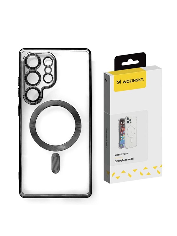 Wozinsky Electroplated Case with Magsafe for Samsung Galaxy S25+ - Black