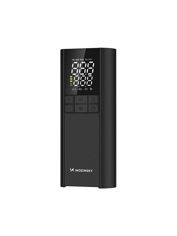 Wozinsky WPEP-8000 Compressor Electric Pump Powerbank 8000mAh Flashlight - Black - 8000 mAh