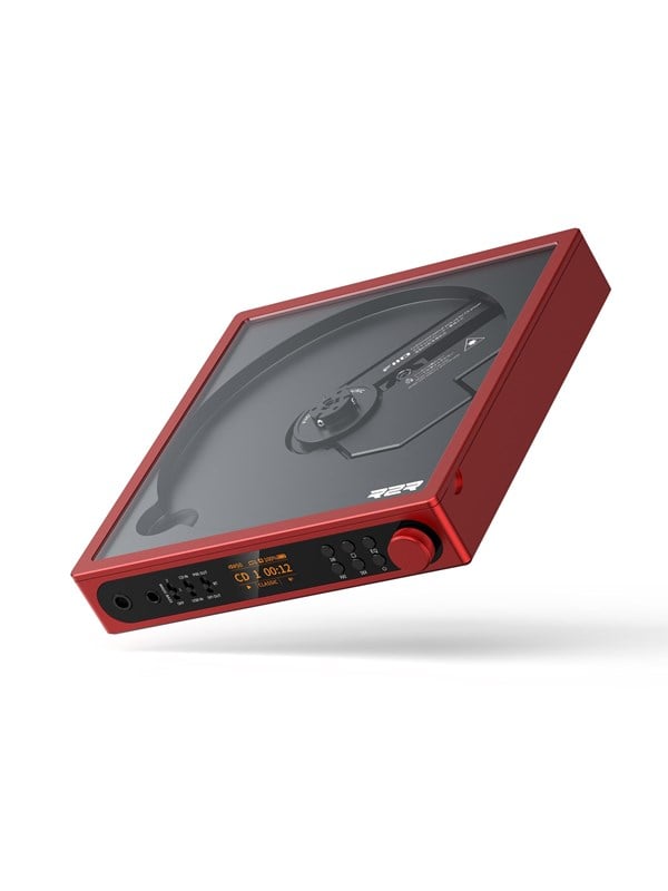 FiiO DM15 R2R - Portable CD Player - 24-Bit R2R DAC - Bluetooth - Red