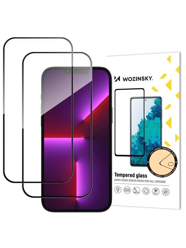 Wozinsky Set of 2 Full Glue Tempered Glass for iPhone 17 / 16 Pro