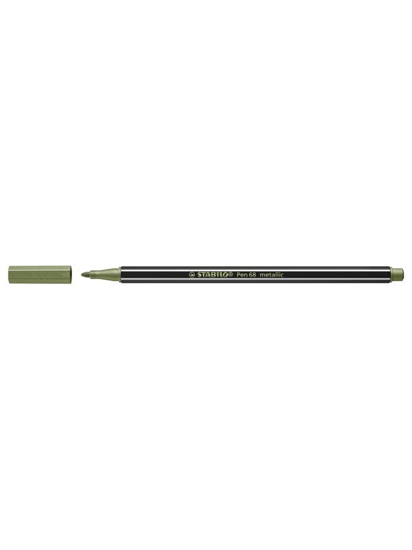 STABILO Pen 68 Metallic - Premium Metallic Viltstift - Metallic Licht Groen - per stuk