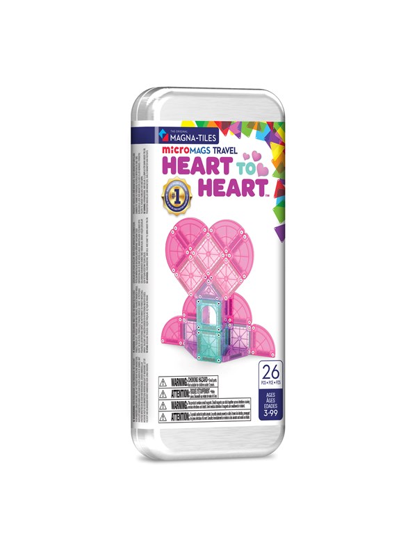 MAGNA-TILES 264026HHCDU MAGNA - TILES® microMAGS Heart to Heart 26-delige reisset