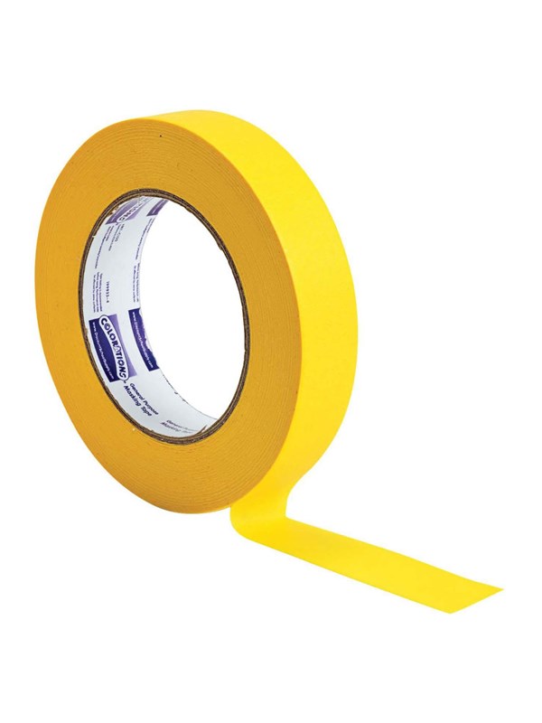Colorations afplaktape geel 2,5 cm - knutselmateriaal tape.