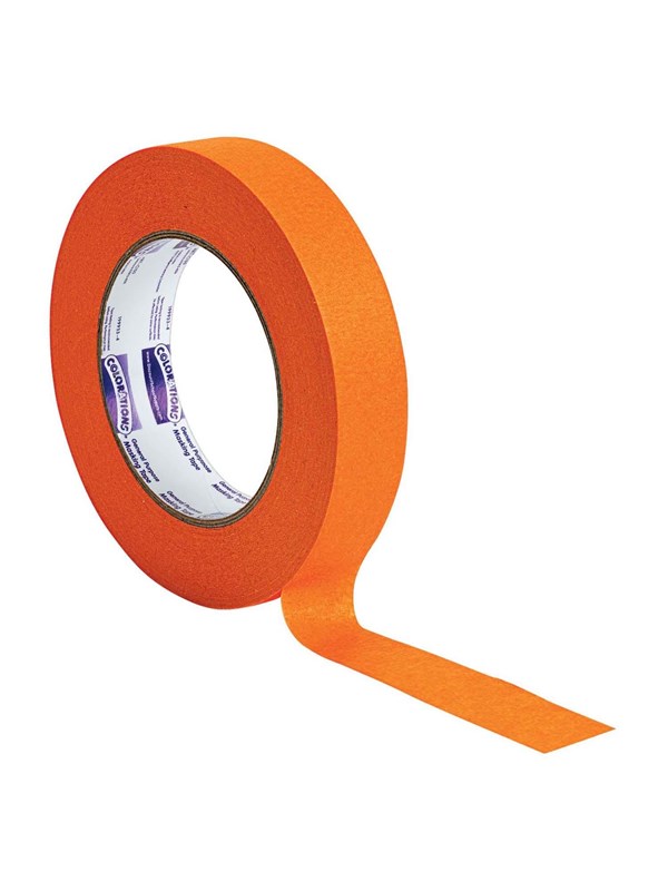 Colorations afplaktape oranje 2,5 cm knutselmateriaal tape.