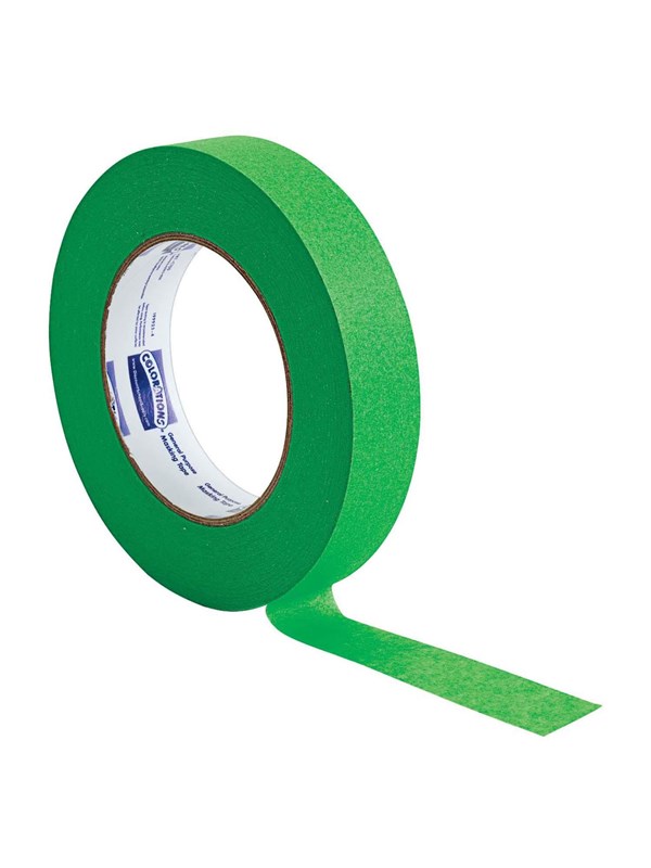 Colorations afplaktape 2,5 cm lichtgroen knutselmateriaal tape.