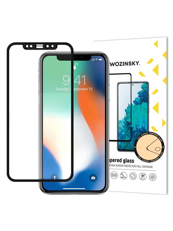 Wozinsky Super Durable Full Glue Tempered Glass Full Screen Protector With Frame Case Friendly Apple iPhone XR / iPhone 11 Black