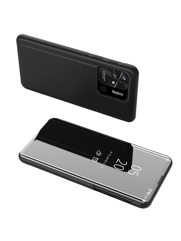 Hurtel Clear View Case Cover for Xiaomi Redmi 10C Cover with a Flap Black
