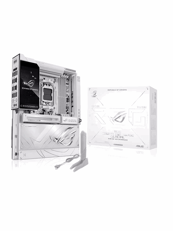 ASUS ROG CROSSHAIR X870E GLACIAL Moederbord - AMD X870E - AMD AM5 - DDR5 RAM - Extended ATX