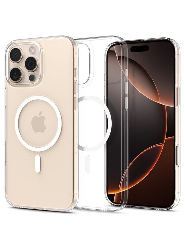Spigen Hoesje Geschikt voor Apple iPhone 16 Pro - Thin Fit MagFit Case - Back Cover Compatibel met MagSafe / Qi2 - Transparant