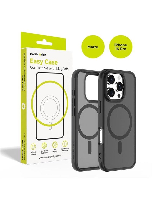 Mobile Origin Hybrid MagSafe Case - matte black - iPhone 16 Pro