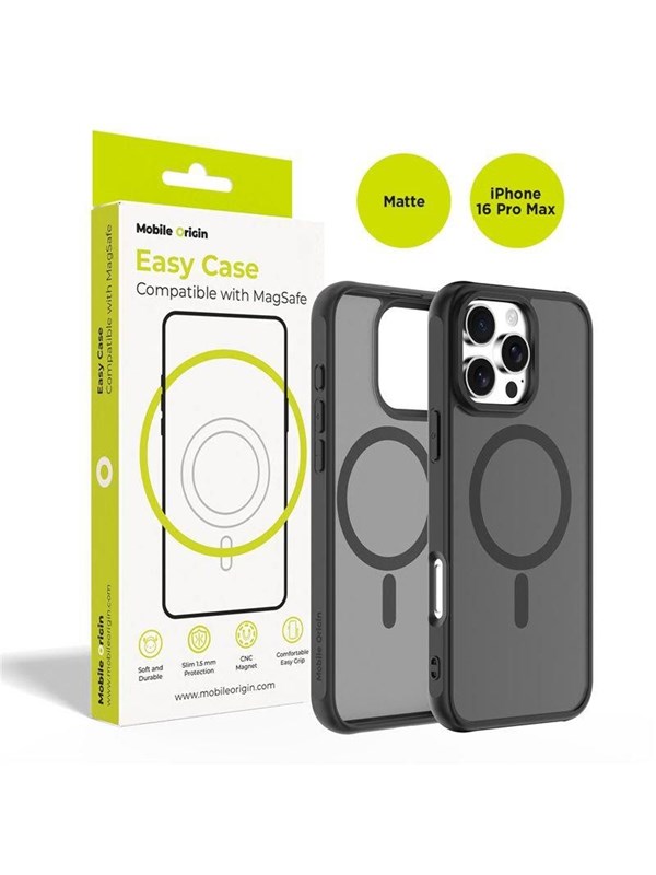 Mobile Origin Hybrid MagSafe Case - matte black - iPhone 16 Pro Max