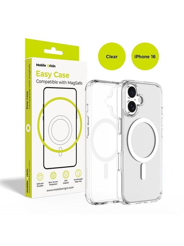 Mobile Origin Hybrid MagSafe Case - clear - iPhone 16