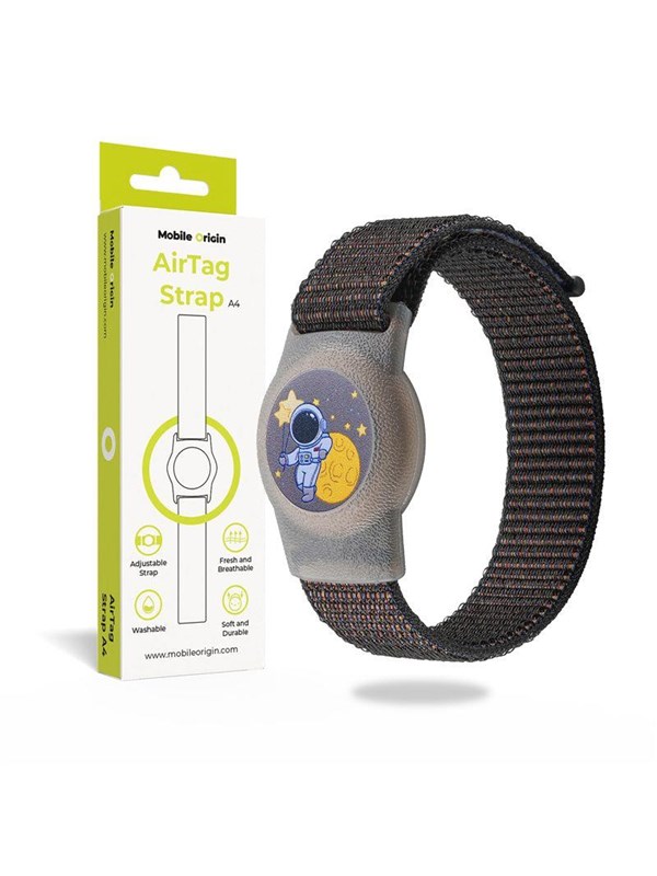 Mobile Origin AirTag Strap - black cosmonaut